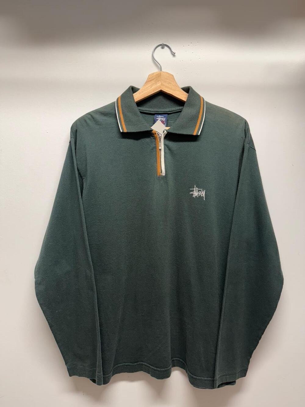 Stüssy Long Sleeve Quarter-Zip Polo Sweatshirt